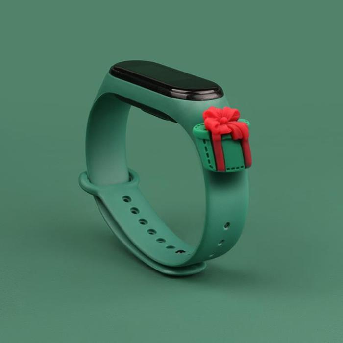 OEM - Xiaomi Mi Band 4/3 Armband Xmas Gift Silicone - Grön