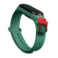 OEM - Xiaomi Mi Band 4/3 Armband Xmas Gift Silicone - Gr&ouml;n