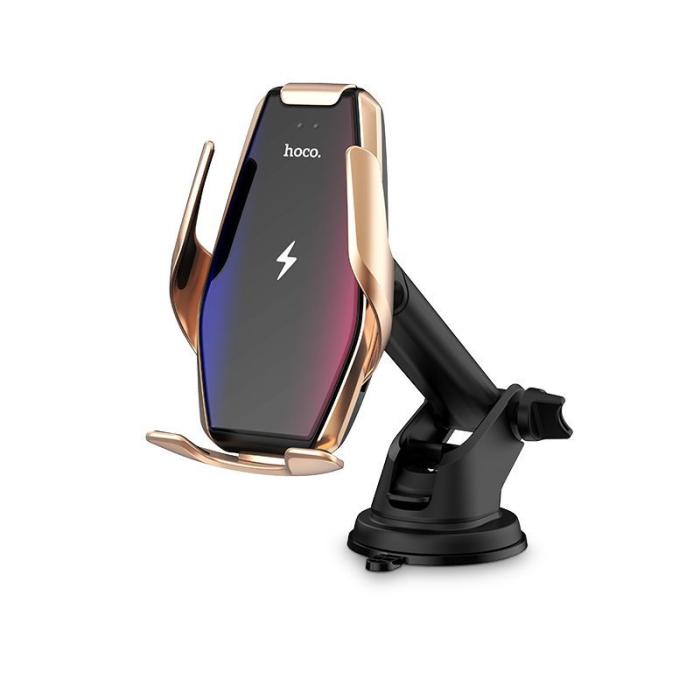 UTGATT5 - Hoco S14 Car Mount Wireless Charger Guld