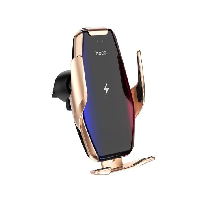 UTGATT5 - Hoco S14 Car Mount Wireless Charger Guld