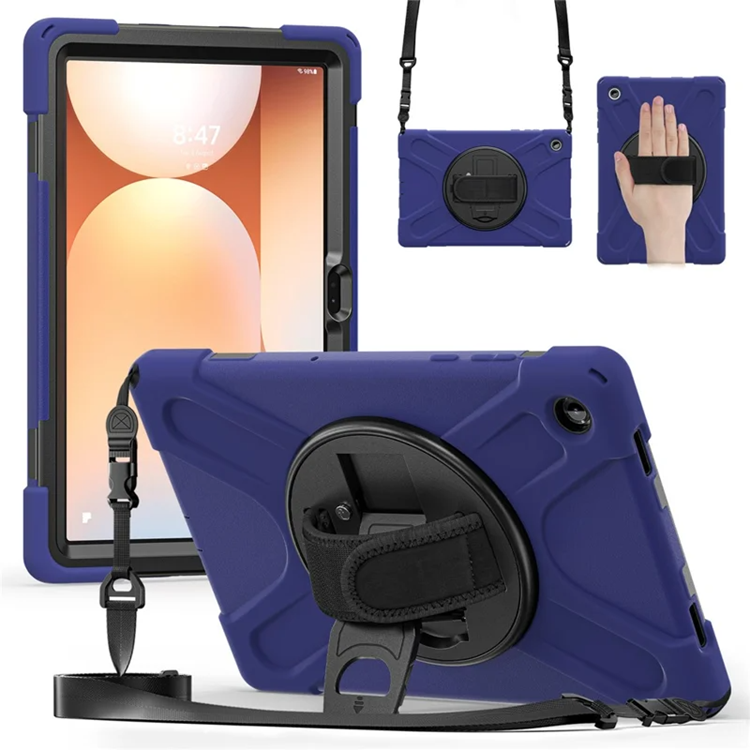 Galaxy Tab A11 Plus Mobilskal Kickstand Silikon Axelrem (Marinblå) | 2353 | AlltMobil
