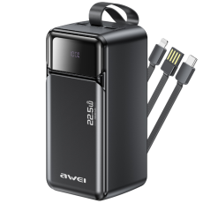 Awei - Awei Powerbank 50000mAh 22.5W 3xUSB PA-107 - Svart