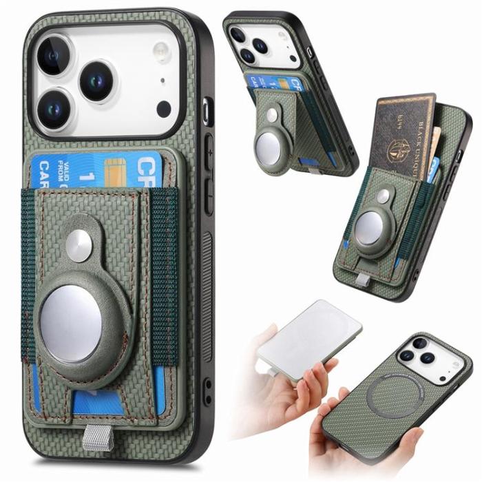A-One Brand - iPhone 17 Pro Max Mobilskal Detachable korthållare - Grön