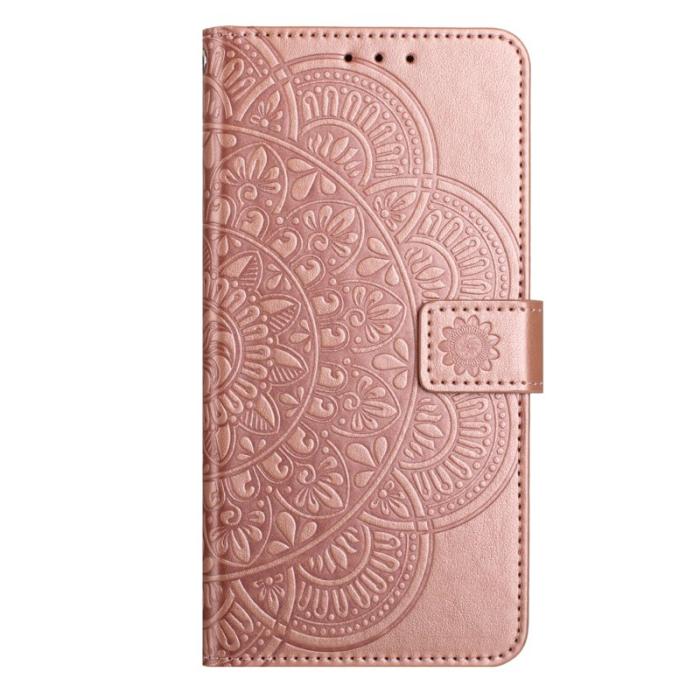 OEM - Samsung Galaxy A37 Plånboksfodral Konstläder Mandala Mönster - Roséguld