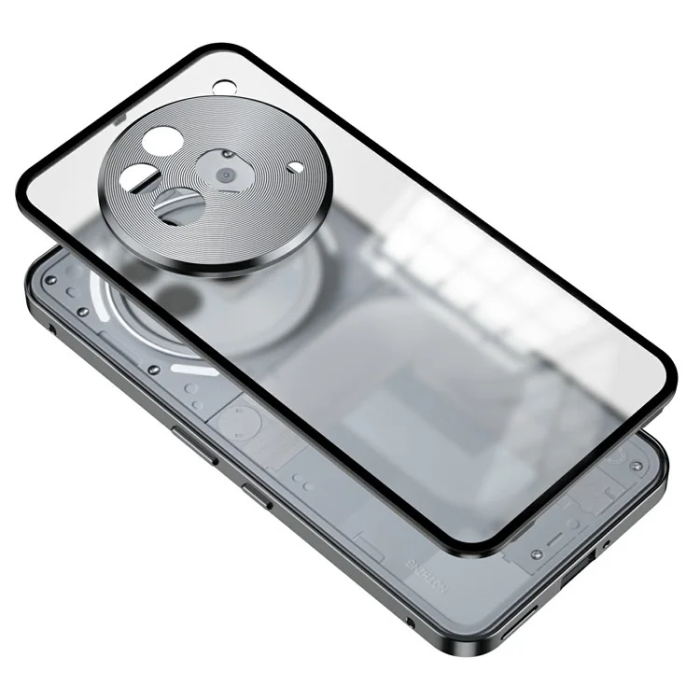 A-One Brand - Nothing Phone (3a) Pro Mobilskal Pop-Up Snap Lock - Silver
