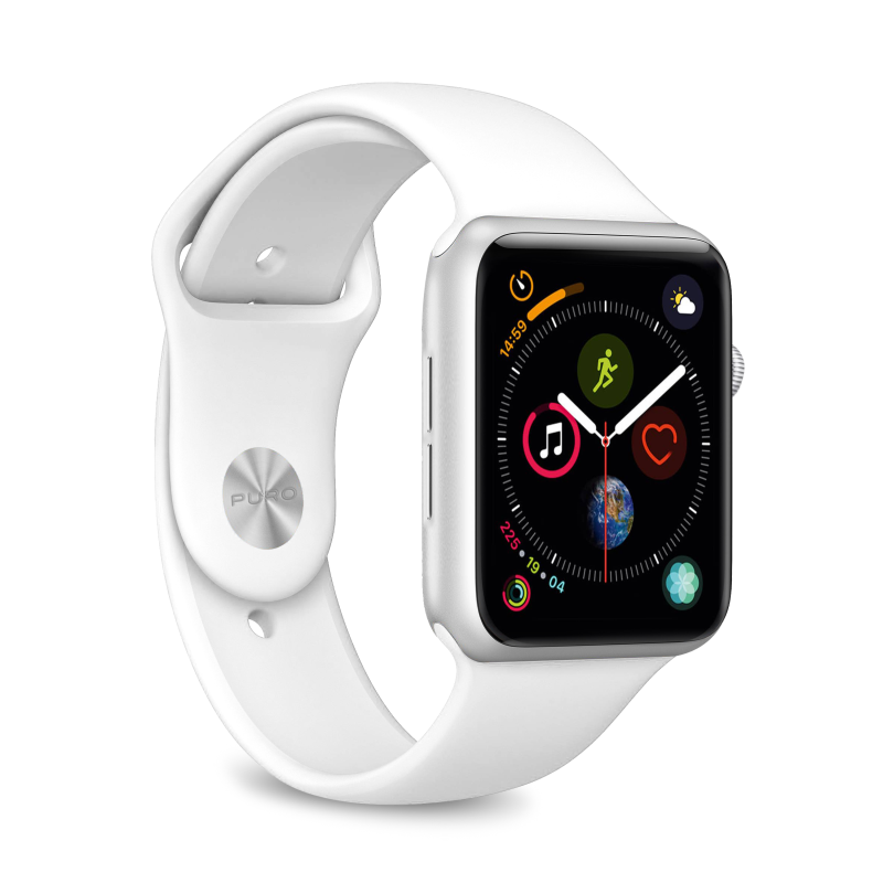 Puro Apple Watch 42/44/45/49 mm Armband Silikon - Vit | 5123 | AlltMobil
