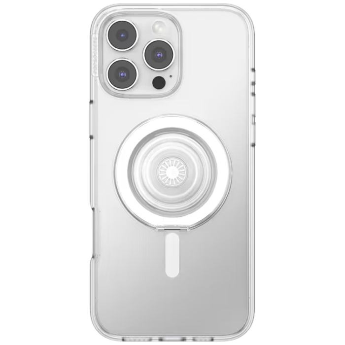 PopSockets - PopSockets MagSafe Popuphållare och Stativ Kick-Out Grip - Transparent