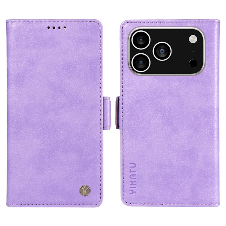 YIKATU iPhone 17 Pro Plånboksfodral Litchi Texture - Lila | 2353 | AlltMobil