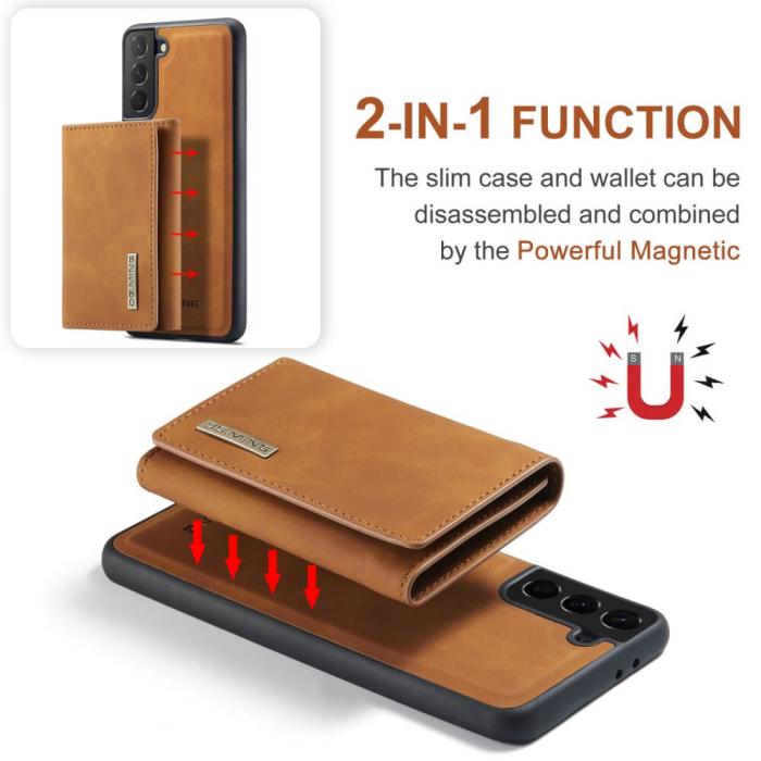 UTGATT1 - Samsung Galaxy A32 5G Skal DG.MING M1 Magnetic Tri-fold Wallet Med Kickstand