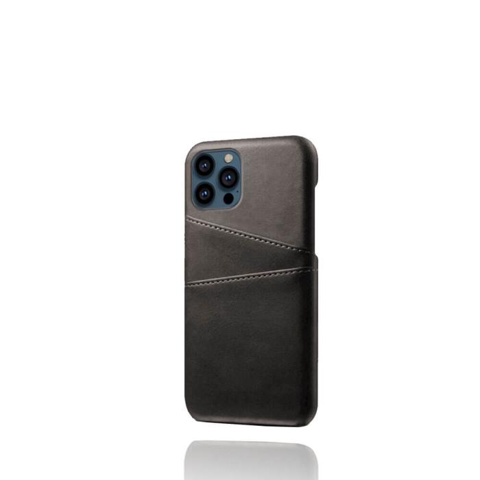 OEM - Retro Mobilskal med Kortplatser iPhone 12 Pro Max - Svart