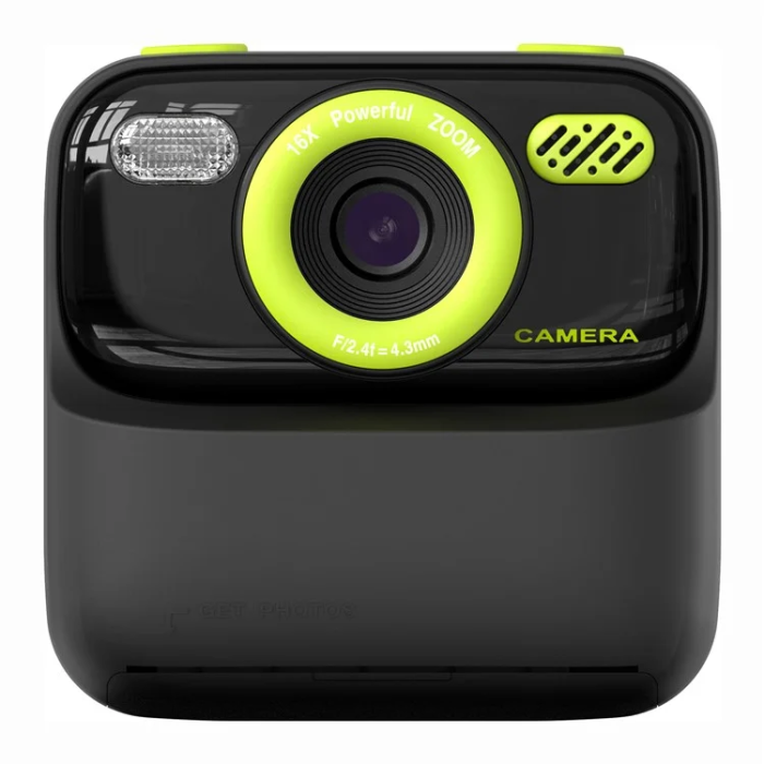 OEM - Barn Digitalkamera HD 1080P Med Skrivare P79 - Svart/Grön