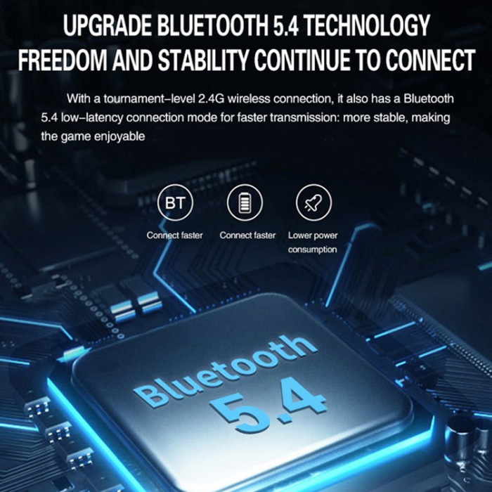 A-One Brand - Over-Ear Gaming Trådlösa Hörlurar Bluetooth Mikrofon LED-ljus