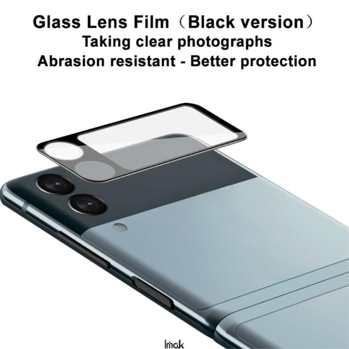 OEM - IMAK Kameralinsskydd i Härdat Glas Samsung Z Flip 3 - Svart