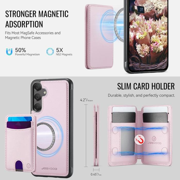 OEM - JEEHOOD Samsung Galaxy A16 4G/5G Mobilskal Konstläder - Rosa