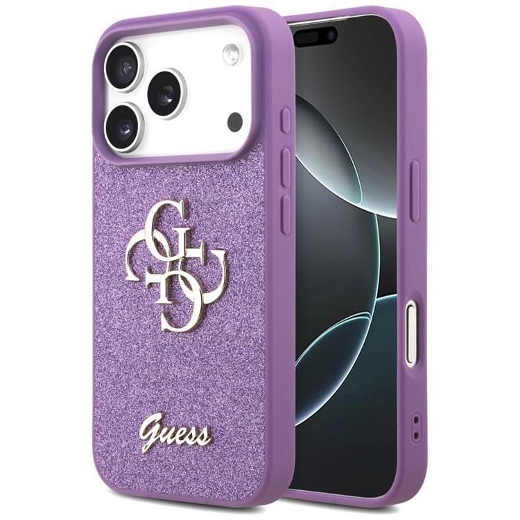 Guess iPhone 17 Pro Mobilskal Fixed Glitter Big 4G - Lilac | 2353 | AlltMobil