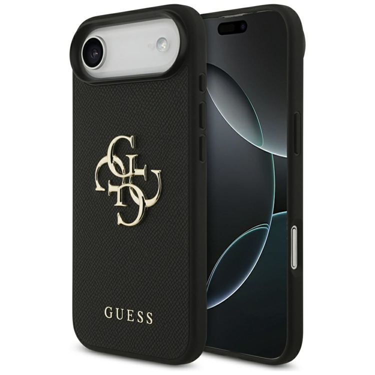 Guess iPhone 17 Air Mobilskal Grained Classic Logo - Svart | 2353 | AlltMobil