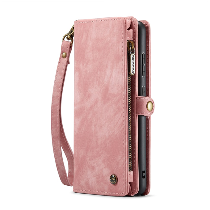 Caseme - CASEME Galaxy S25 Plånboksfodral Med Rem - Rosa