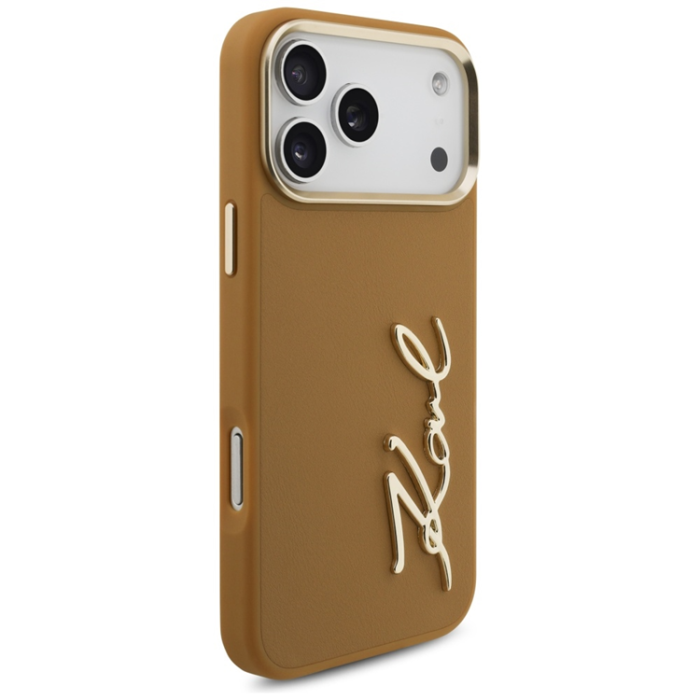 KARL LAGERFELD - Karl Lagerfeld Mobilskal till iPhone 17 Pro Max Script Logo - Brun