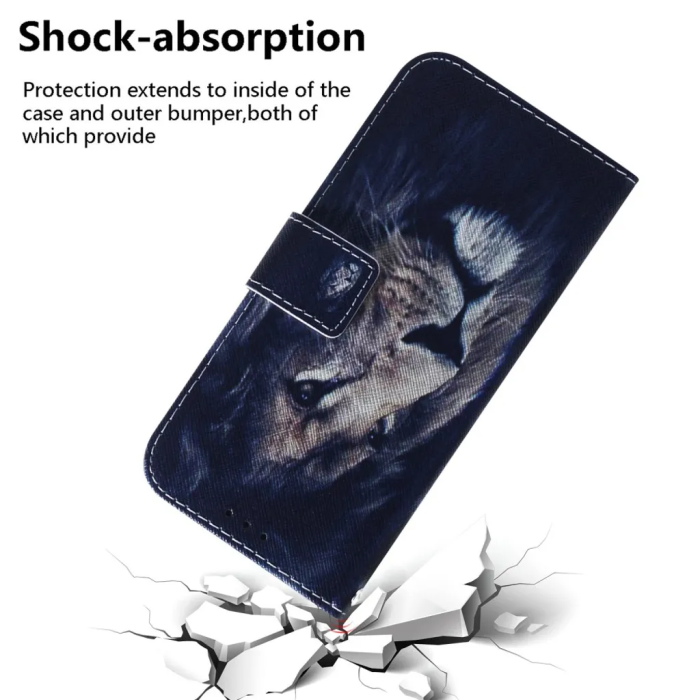 Taltech - iPhone 15 Pro Plånboksfodral med Tryck - Lejon