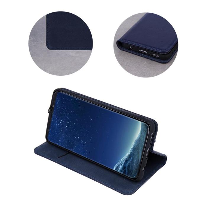 OEM - Läder Skal Smart Pro för iPhone 7/8/SE, Marinblå