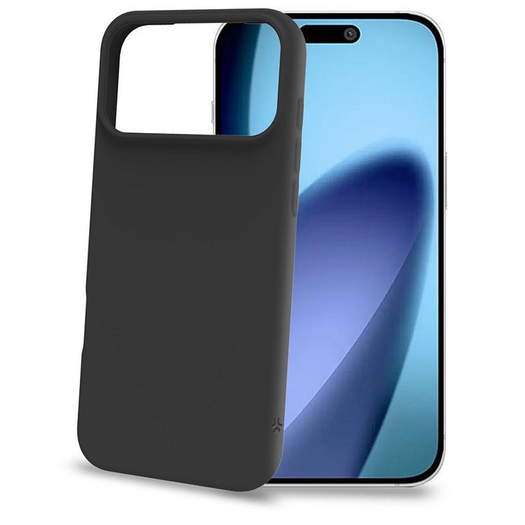 Celly iPhone 17 Pro Max Mobilskal Cromo Soft Rubber - Svart | 2353 | AlltMobil