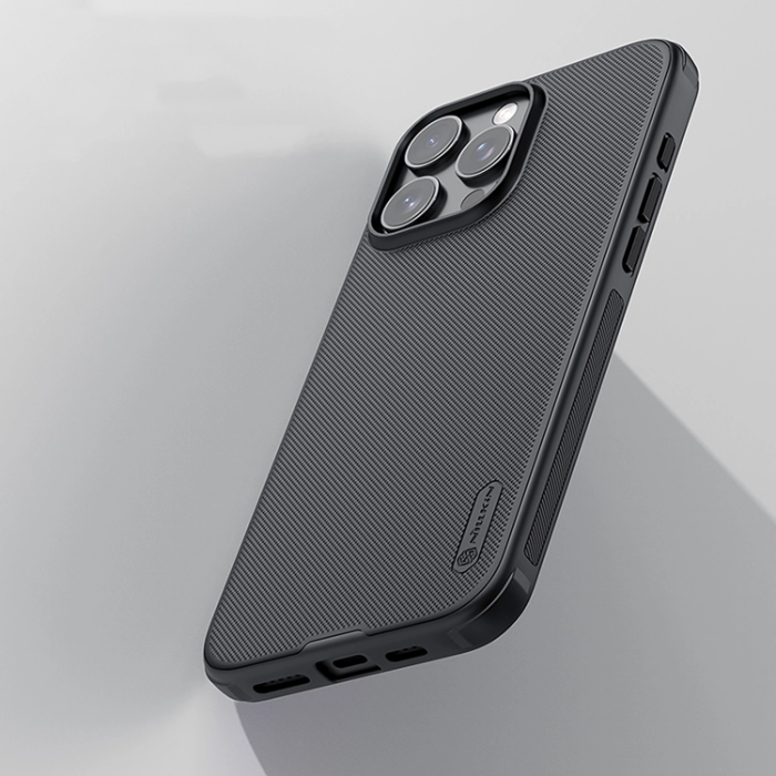 Nillkin - Nillkin iPhone 16 Pro Max Mobilskal Super Frosted Shield Pro - Svart