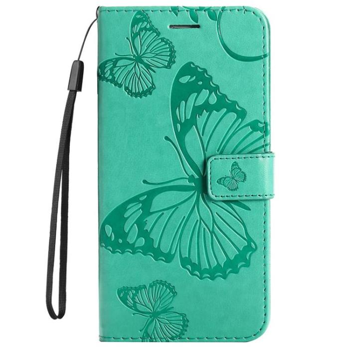 OEM - Butterfly Imprinted Fodral Galaxy S22 Plus - Grön