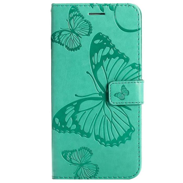 OEM - Butterfly Imprinted Fodral Galaxy S22 Plus - Grön