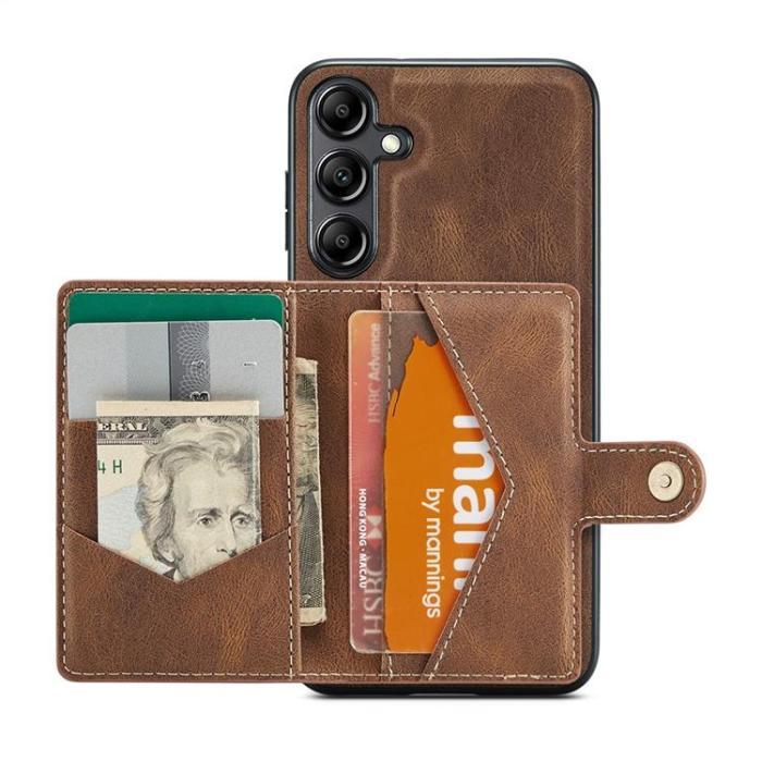 OEM - JEEHOOD Samsung Galaxy A13 5G Mobilskal Konstläder med Kortfack - Brun