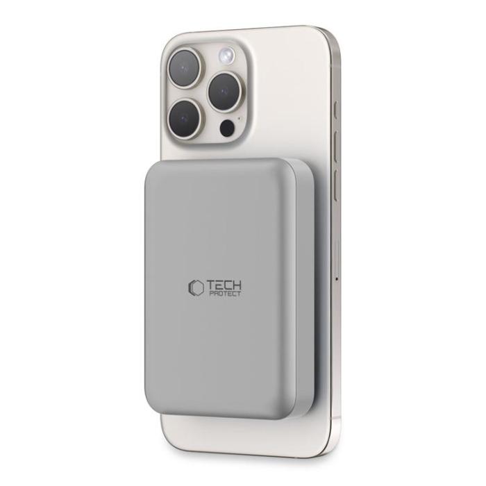 Tech-Protect - Tech-Protect Magsafe Trådlös Powerbank 10000mAh - Titanium