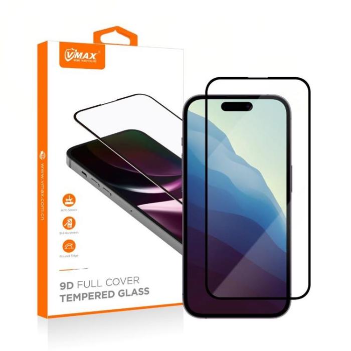 VMAX - Vmax iPhone X/XS/11 Pro Härdat Glas Skärmskydd 9D - Svart