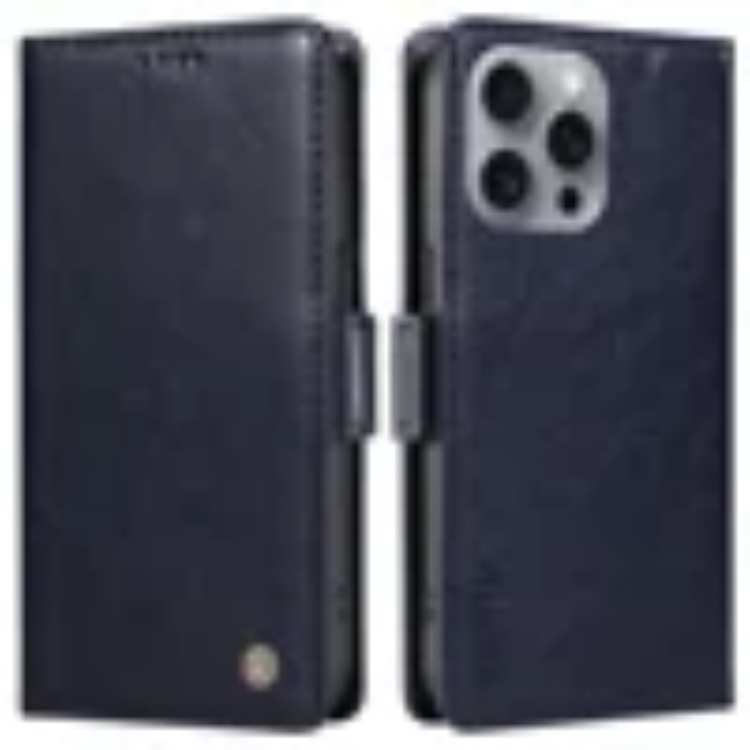 YIKATU iPhone 16 Pro Max Plånboksfodral Litchi Texture - Marinblå | 2353 | AlltMobil