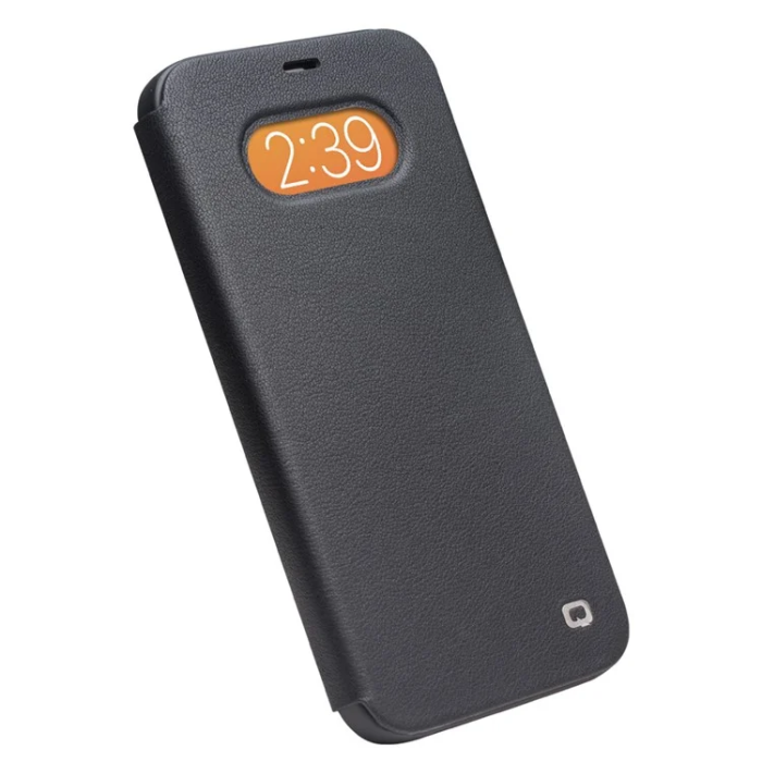 QIALINO - QIALINO iPhone 12 Pro Max Fodral Äkta Läder Cowhide - Svart