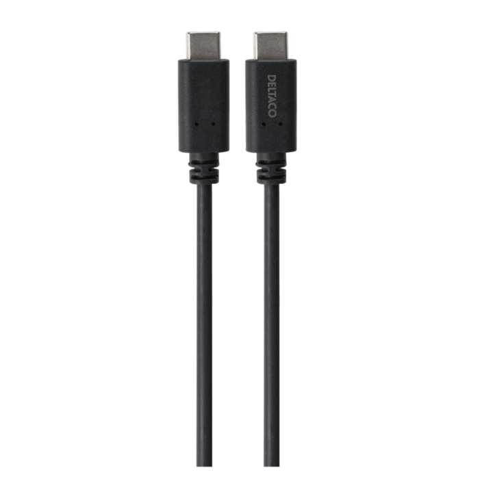 UTGATT1 - Deltaco USB-C till USB-C Kabel 100W 5A 1m - Svart