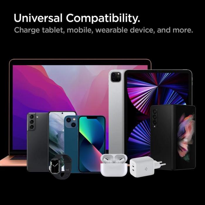 UTGATT - Spigen Väggladdare Adapter USB-C Port 65W - Vit