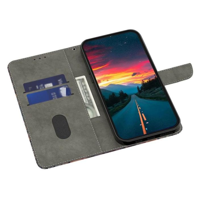 OEM - Samsung Galaxy A57 Plånboksfodral Konstläder Flip Skydd - Lila Räv