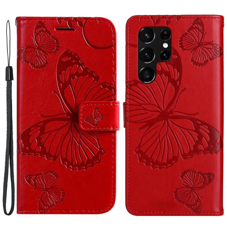 Butterfly Imprinted Fodral Galaxy S22 Plus - Röd | 2353 | AlltMobil