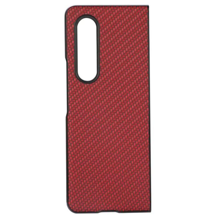 OEM - Galaxy Z Fold 4 Skal Carbon Fiber - Röd