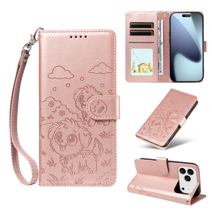 A-One Brand - iPhone 17 Pro Plånboksfodral RFID med handledsrem - Rosa
