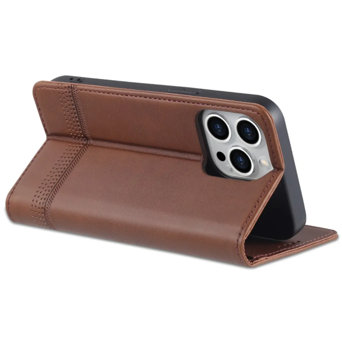 AZNS - AZNS iPhone 15 Pro Max Plånboksfodral - Brun