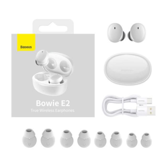BASEUS - Baseus Bowie E2 TWS Bluetooth Trådlösa Hörlurar - Vit