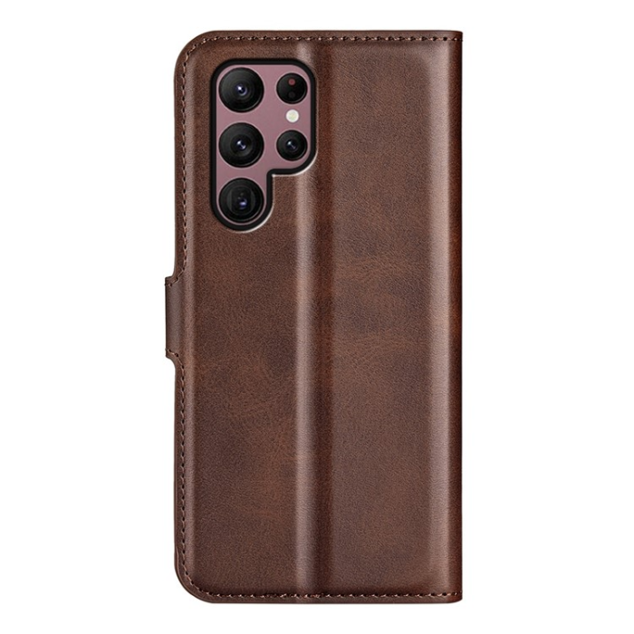 OEM - Galaxy S23 Ultra Plånboksfodral Folio Flip - Brun