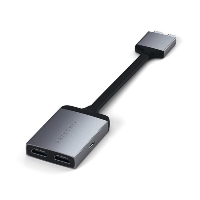 UTGATT1 - Satechi USB-C dubbel HDMI Adapter - Space Grå