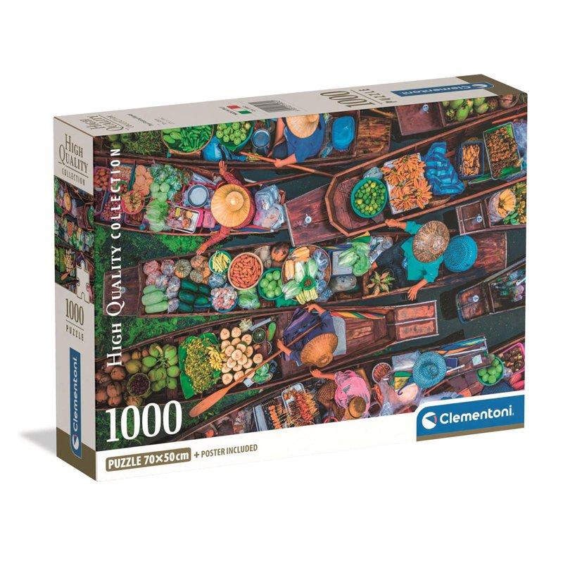 CLEMENTONI Pussel 1000 Pcs CB High Quality Collection Thai Floating Market