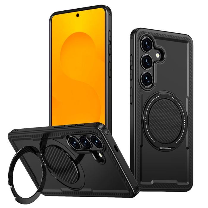 OEM - Mobilskal för Samsung Galaxy S26 Magnetiskt TPU + PC Kickstand - Svart