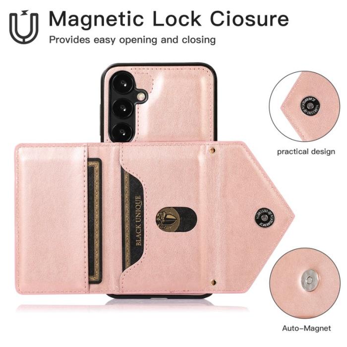 OEM - Mobilfodral för Samsung Galaxy S26 Plus Konstläder + TPU - Roséguld