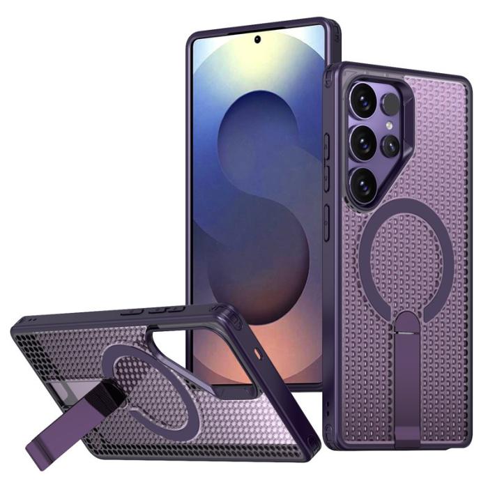 OEM - Mobilskal för Samsung Galaxy S26 Ultra Magnetiskt Kickstand TPU PC - Lila