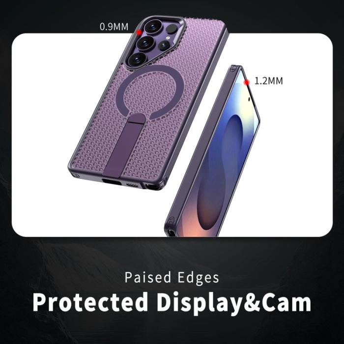OEM - Mobilskal för Samsung Galaxy S26 Ultra Magnetiskt Kickstand TPU PC - Lila