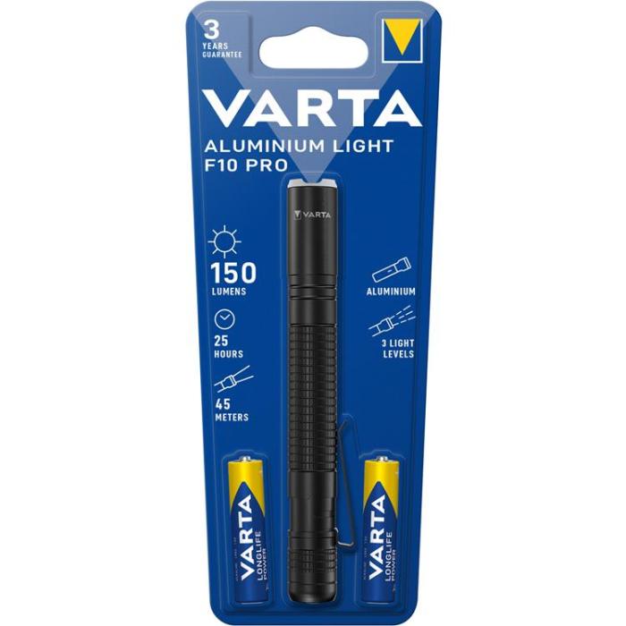 VARTA - Varta Aluminium Light F10 Pro Ficklampa 150 lm