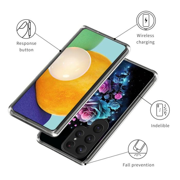 OEM - Mobilskal för Samsung Galaxy S26 Ultra IMD-mönster Stöttålig TPU - Drömrosa